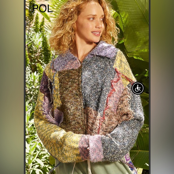 NEW!- BP30ππNEW!POL fantastic zip-front sweater in blue+lavender hues+aβ¦ - Picture 4 of 6